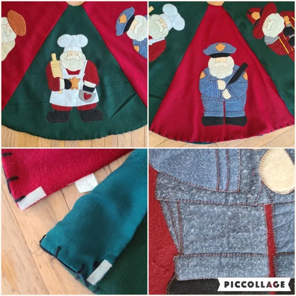 TJMaxx Christmas Tree Skirt Professions Cowboy Golfer Firefighter And More